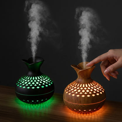 Wood Grain Aroma Diffuser with Ultrasonic Mist